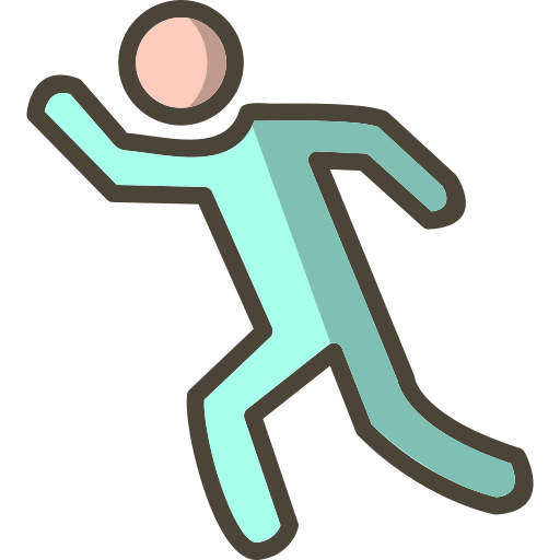 달리는 사람 Generic Outline Color icon