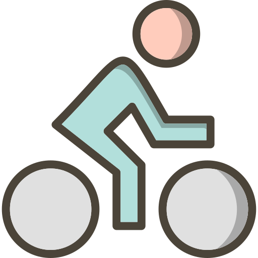 자전거 타는 사람 Generic Outline Color icon