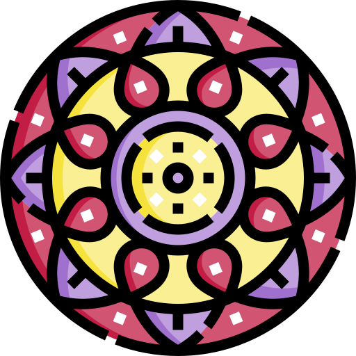 mandala Detailed Straight Lineal color icona