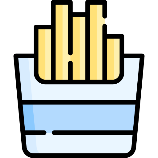 French fries Special Lineal color icon