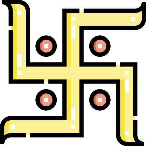 Swastika Detailed Straight Lineal color icon