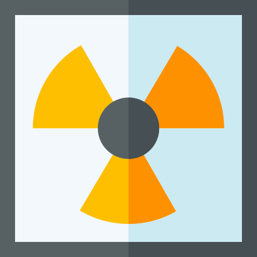 Nuclear energy Basic Straight Flat icon