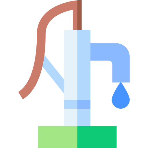 Hand pump Basic Straight Flat icon
