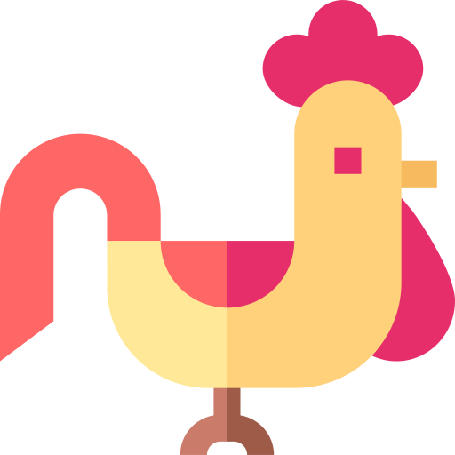 Rooster Basic Straight Flat icon