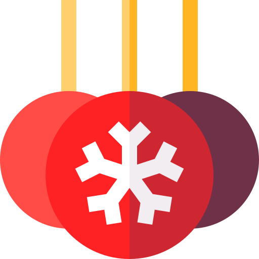 bolas de navidad Basic Straight Flat icono