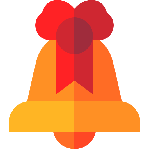Świąteczny dzwonek Basic Straight Flat ikona