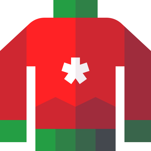 suéter de navidad Basic Straight Flat icono