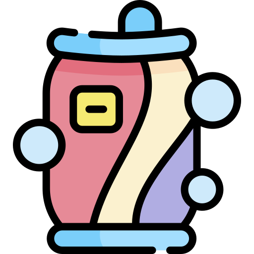 soda kann Kawaii Lineal color icon