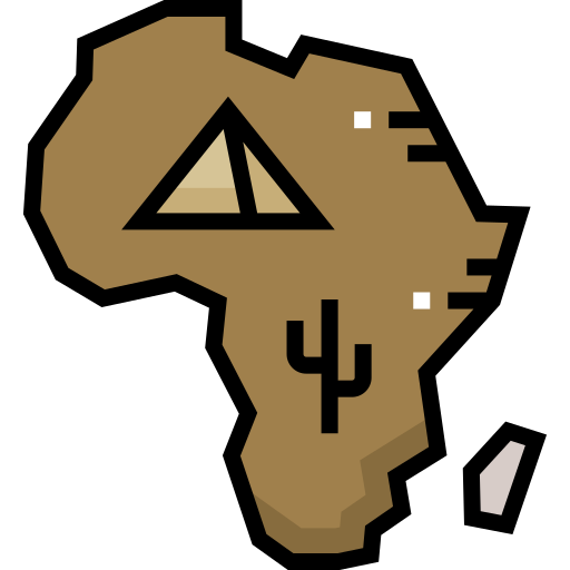 Africa Detailed Straight Lineal color icon