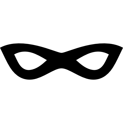 máscara elegante fina de carnaval  icono