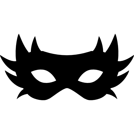 karnawałowa maska z wypustkami po bokach  ikona