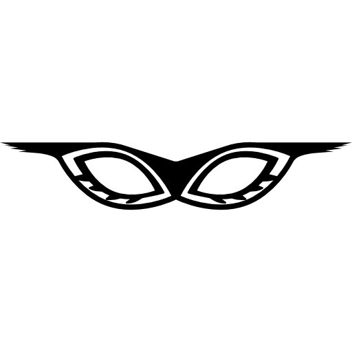 Thin stylized carnival mask for eyes  icon