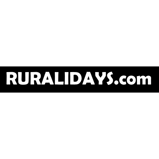 黒い長方形の背景を持つruralidays.comのロゴ  icon