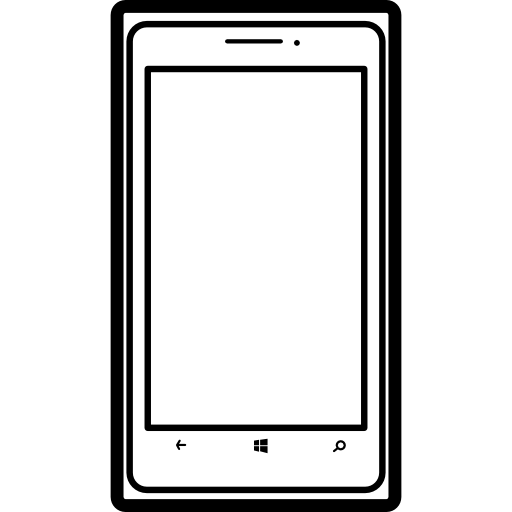 Mobile phone outline of popular model Nokia Lumia  icon