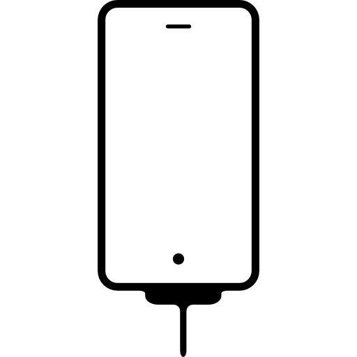 parte posterior del teléfono móvil conectado a la señal de la línea eléctrica  icono