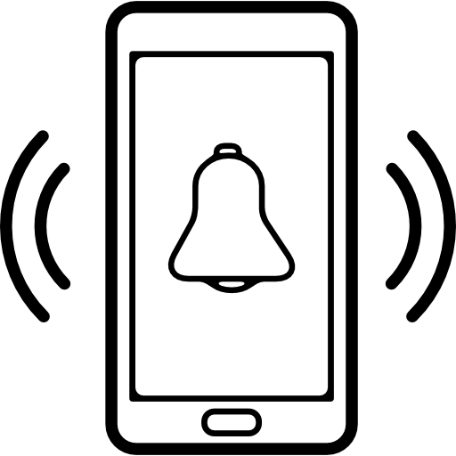 Ring symbol of mobile phone  icon