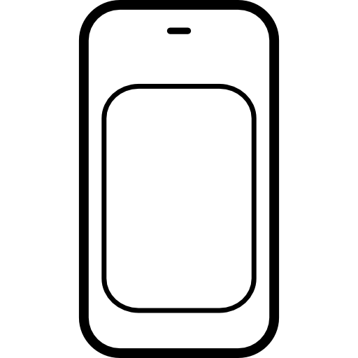 Mobile phone outline variant  icon