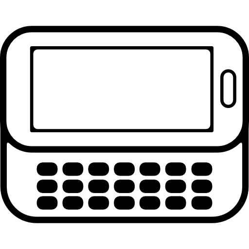 mobiele telefoon met onafhankelijk toetsenbord  icoon