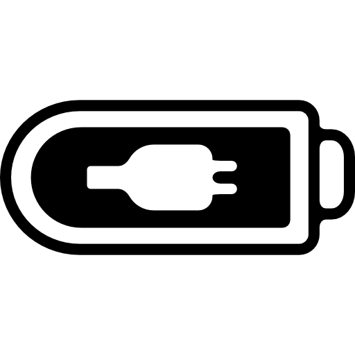 simbolo batteria scarica  icona