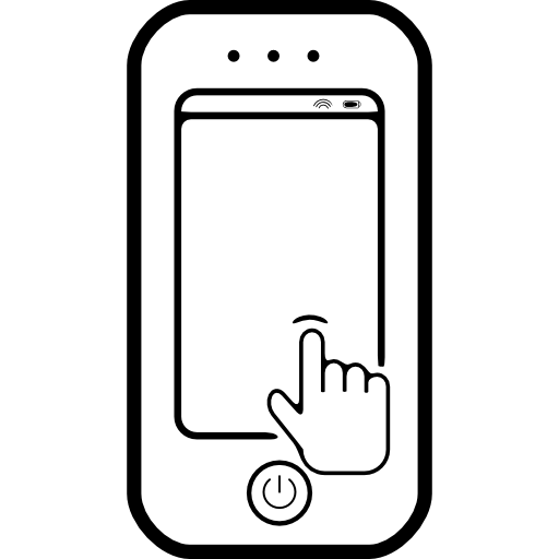 Finger touching phone screen  icon