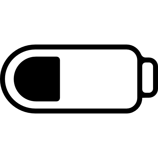 Символ интерфейса низкого заряда батареи  иконка