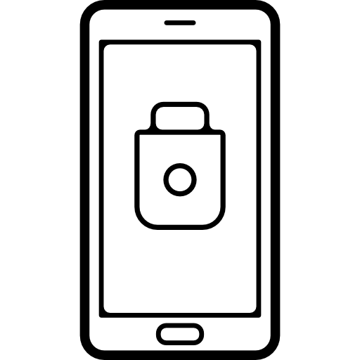 teléfono móvil bloqueado  icono