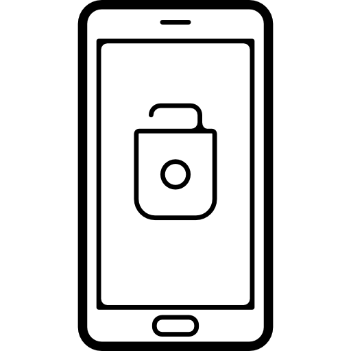 Unlocked mobile phone  icon