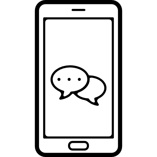Chatting by phone  icon