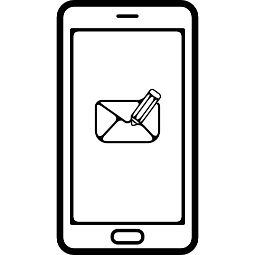 Écrivez un email par téléphone  Icône