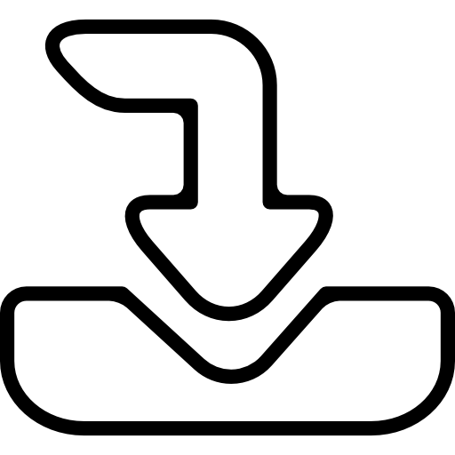 모바일에서 들어오는 화살표 기호  icon