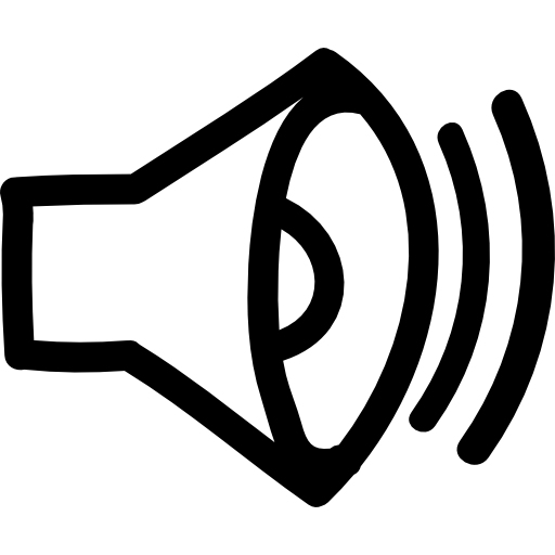 Sound hand drawn interface symbol  icon