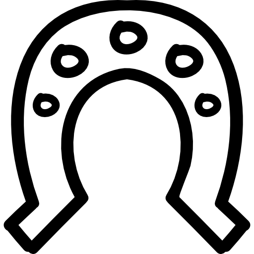 穴のある馬蹄手描きの輪郭  icon