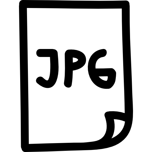 jpg simbolo di file disegnato a mano  icona