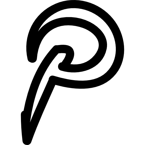 logotipo desenhado à mão do pinterest  Ícone