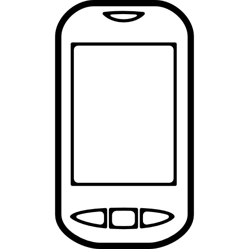teléfono móvil con tres botones  icono