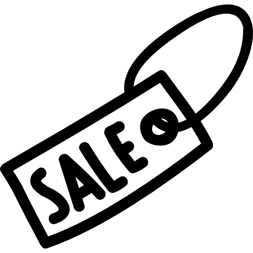Sale tag hand drawn symbol  icon