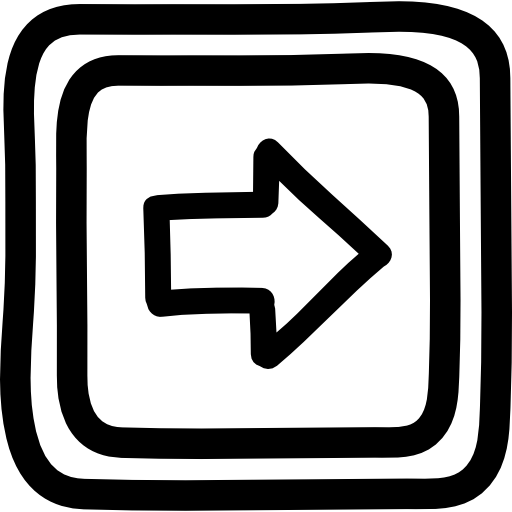 Right button hand drawn outline  icon