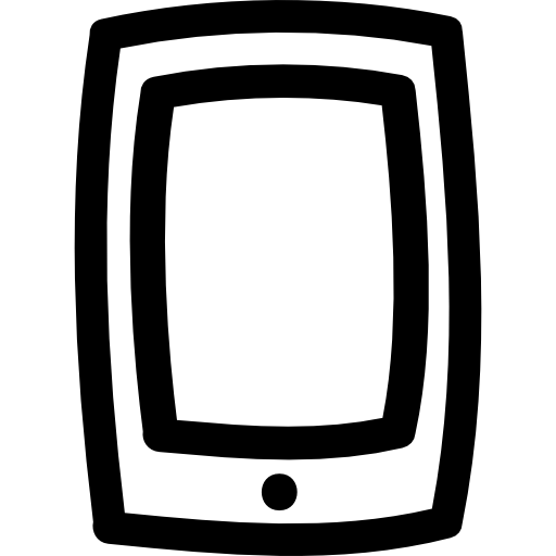 telefon ręcznie rysowane zarys  ikona