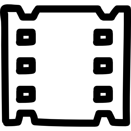 símbolo desenhado à mão de filme de vídeo  Ícone