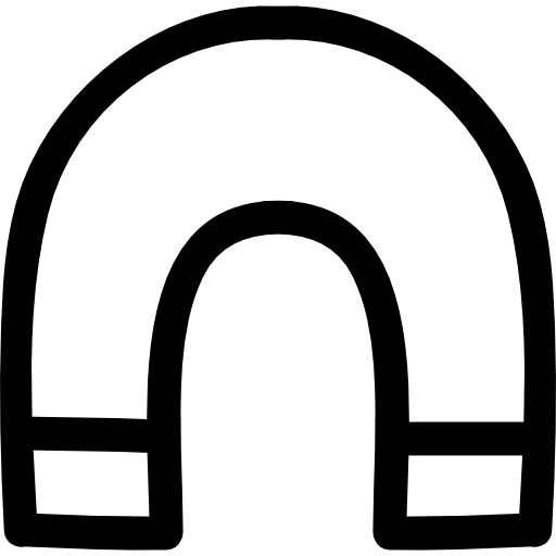 esquema de herramienta dibujado a mano de imán  icono