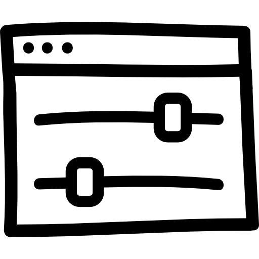 konsola ustawień ręcznie rysowane symbol  ikona