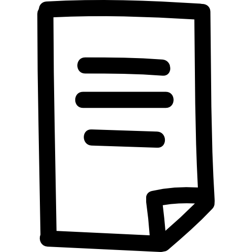 símbolo de documento de texto dibujado a mano  icono