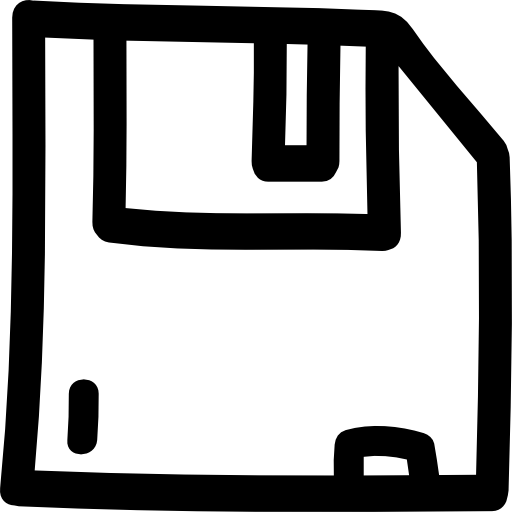 Save hand drawn interface floppy disc symbol  icon