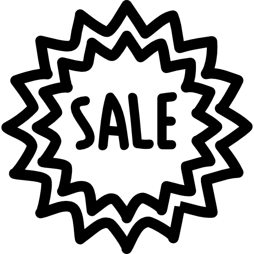 Sale tag hand drawn commercial element  icon