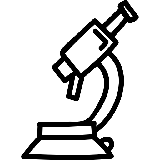 contour de l'outil dessiné main microscope  Icône
