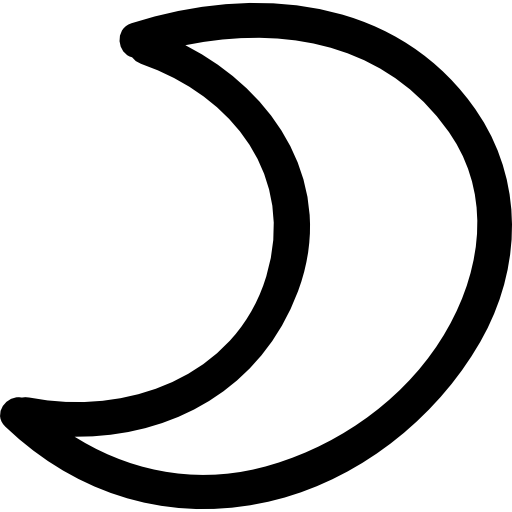 esquema dibujado a mano de fase lunar  icono