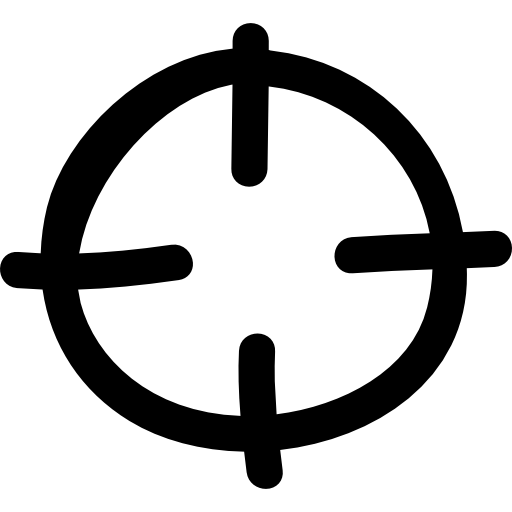 Target hand drawn circle  icon