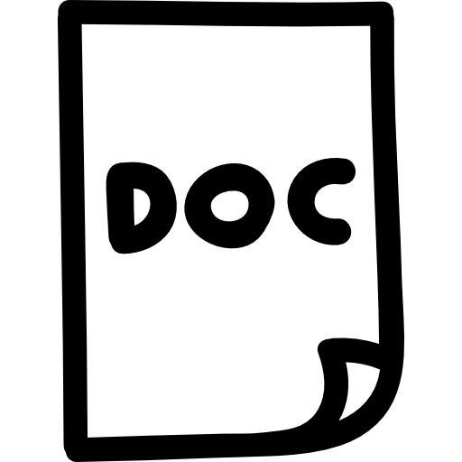 documentbestand met de hand getekend symbool  icoon