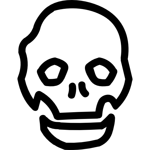 esquema de huesos dibujados a mano de grúa  icono