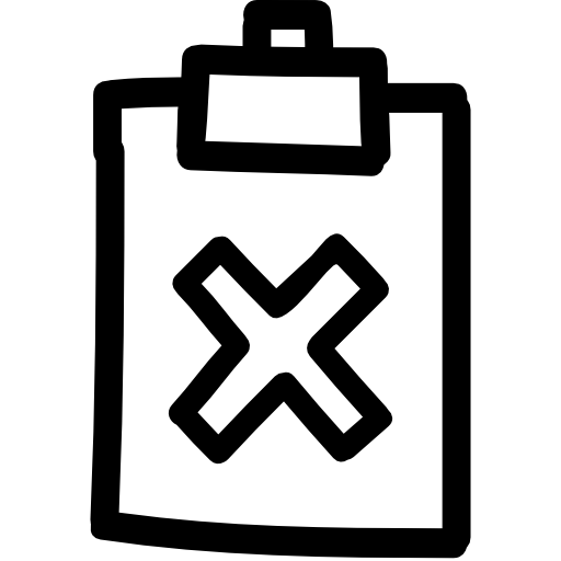 Incomplete hand drawn symbol  icon